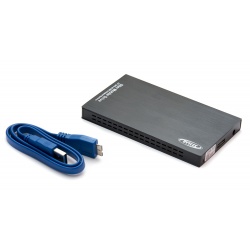 USB3.0 Black Aluminium 2.5-inch SATA Hard Drive and SSD Enclosure, Tool-less