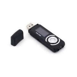 2GB NEON X100 Slim Dual-socket MP3 Player and FM Radio w/microSD slot (Black)