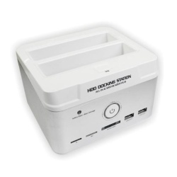 NEON Dual SATA/IDE HDD Docking Station for 2.5-inch/3.5-inch drives w/card reader and USB hub