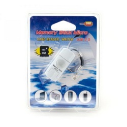 NEON Mini Memory Stick Micro (M2) USB Card reader White
