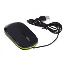 NEON Optical USB Mouse Dual-button with scroll-wheel Black/Green