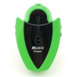NEON MP3 Music Player with SD/MMC slot (Green/Black) w/USB cable and earphones