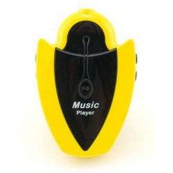 NEON MP3 Music Player with SD/MMC slot (Yellow/Black) w/USB cable and earphones