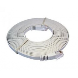 Cat6 RJ45 UTP Flat Network Cable / Patch Cable (Grey) 10m