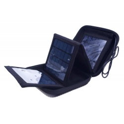 NEON SW-050 Portable Solar Charger - foldable with black carrying case (660mA panel)