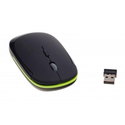 NEON Wireless Optical Mouse USB Dual-button with scroll-wheel Black/Green