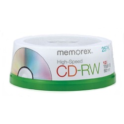 Memorex CD-RW 12X 700MB 25-Pack Spindle