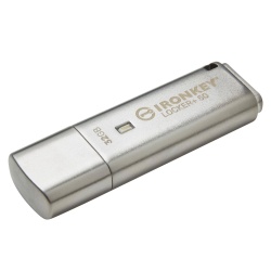 32GB Kingston Technology IronKey Locker+ 50 USB Type-A 3.2 Flash Drive - Silver