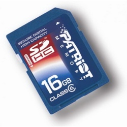 16GB Patriot SDHC Secure Digital CL6 High Capacity Memory Card