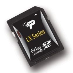 64GB Patriot SDXC Extended Capacity CL10 LX Series memory card