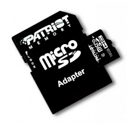 16GB Patriot Signature microSDHC CL10 memory card with SD adapter