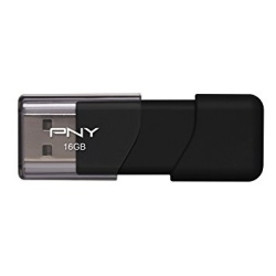 16GB PNY New Attaché USB 2.0 Type-A Black USB Flash drive