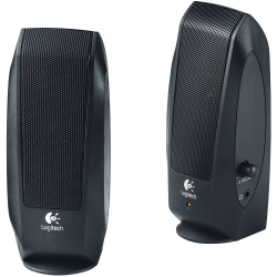 Logitech S120 3.5mm 2.3 Watt Mini Stereo Speakers - Black