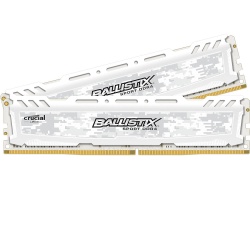 32GB Crucial Ballistix Sport LT DDR4 2400MHz CL16 1.2V Dual Memory Kit (2 x 16GB) - White