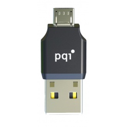 PQI Connect 203 Black micro USB +USB2.0 OTG microSD Reader for Android Devices
