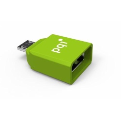 PQI Connect 204 Green micro USB OTG Storage Adapter for Android Devices