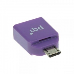 PQI Connect 204 Purple micro USB OTG Storage Adapter for Android Devices