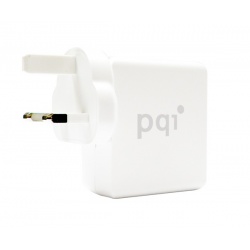 PQI i-Charger Mini 18W Phone and Tablet USB Charger (2.4A + 1.0A Output) UK 3-pin Edition