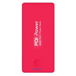 PQI Power 5000C Compact Power Bank (5000mAh) Red w/ Flashlight