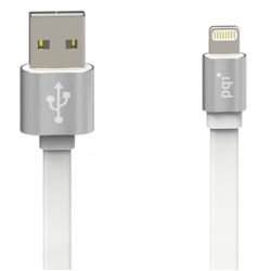 PQI i-Cable Lightning to USB Cable, Data Sync and Charging, 100cm Metallic Silver Edition