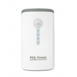 PQI i-Power 6000 Compact Power Bank (White) 6000mAh / 5V / 2.5A