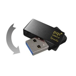 32GB PQI U822V Speedy USB Flash Drive - Black - Ultra-Fast USB3.0