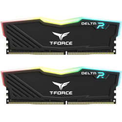 64GB Team Group Delta RGB DDR4 3200MHz CL16 Dual Channel Memory Kit (2 x 32GB) - Black