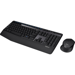 Logitech MK345 QWERTY RF Wireless Keyboard With Mouse - Black, Blue