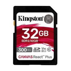 32GB Kingston Technology Canvas React Plus UHS-II Class 10 SDHC Memory Card