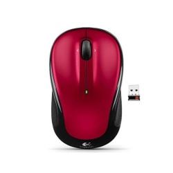 Logitech M325 Optical Wireless Mouse - Black, Red