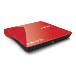 Samsung Slim Portable External DVD Writer USB (8x DVD / 24x CD) Red SE-208DB