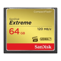 64GB Sandisk Extreme 800X UDMA 7 CompactFlash Memory Card (120MB/sec)
