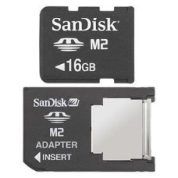 16GB Sandisk M2 Memory Stick Micro Card w/ adapter (bulk)
