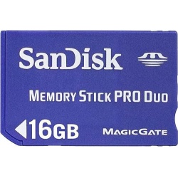 16GB Sandisk Memory Stick PRO Duo memory card