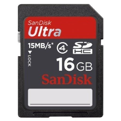 16GB Sandisk Ultra SDHC CL4 100X Secure Digital Card
