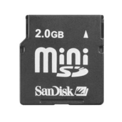 2Gb Sandisk miniSD Secure Digital card