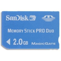 2Gb Sandisk Memory Stick PRO Duo card with MS PRO Duo adapter