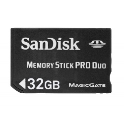 32GB Sandisk Memory Stick PRO Duo memory card