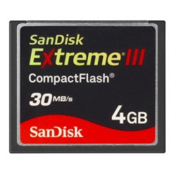 4Gb Sandisk Extreme III CompactFlash memory card