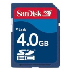 4GB Sandisk SDHC Secure Digital Card (bulk)