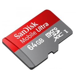 64GB Sandisk microSDXC CL6 Mobile Ultra memory card with SD adapter