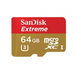 64GB Sandisk Extreme microSDXC CL10 UHS-3 memory card for phones and tablets (400X Speed 60MB/s)