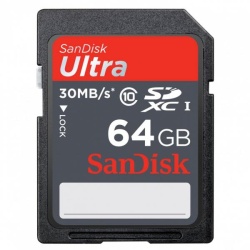 64GB Sandisk Ultra SDXC CL10 200X memory card