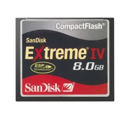 8GB Sandisk Extreme IV CompactFlash Memory Card (266x Speed)