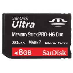 8GB Sandisk Ultra II Memory Stick PRO-HG Duo 200X Mark2 Card