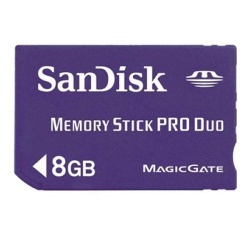 8GB Sandisk Memory Stick PRO Duo card