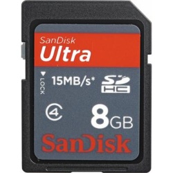 8GB Sandisk Ultra SDHC CL4 100X Secure Digital Card