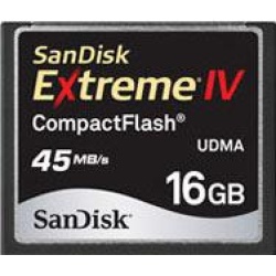 16GB Sandisk Extreme IV CompactFlash Memory Card (266x Speed) Bulk