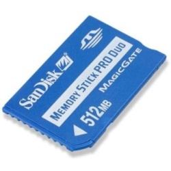 512Mb Sandisk Memory Stick PRO Duo card