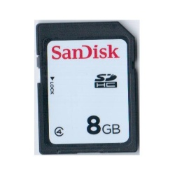 8GB Sandisk SDHC CL4 Secure Digital Memory Card (bulk packing)